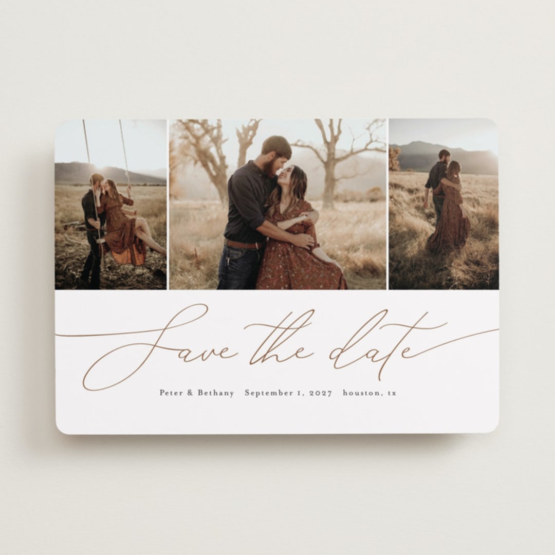 "Chantilly" - Save the Dates in Rust by Stacey Meacham - Front