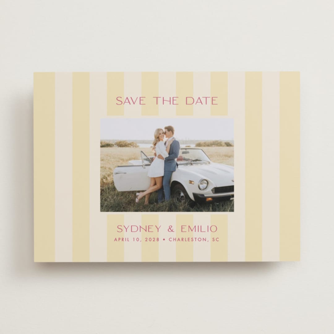 "palmetto" - Save the Dates in Lemon by Ellen Schlegelmilch - Front