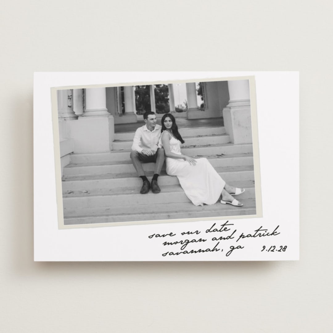 "Venecia" - Save the Dates in Ivory by Maja Cunningham - Front