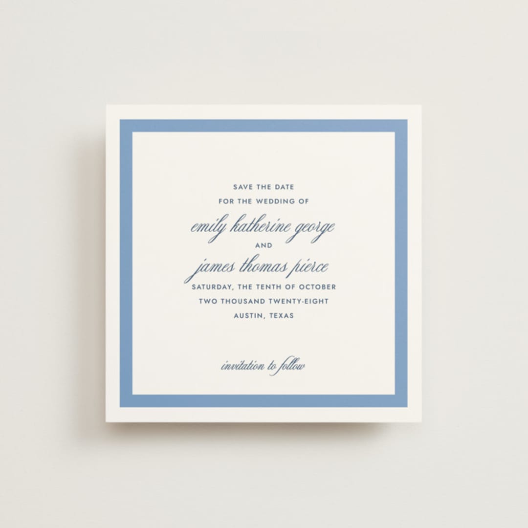 "Montauk" - Save the Dates in Blue Bell by Megan Davis - Front