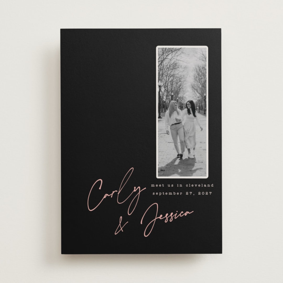 "Album Cover" - Save the Dates in Noir by Merian - Front