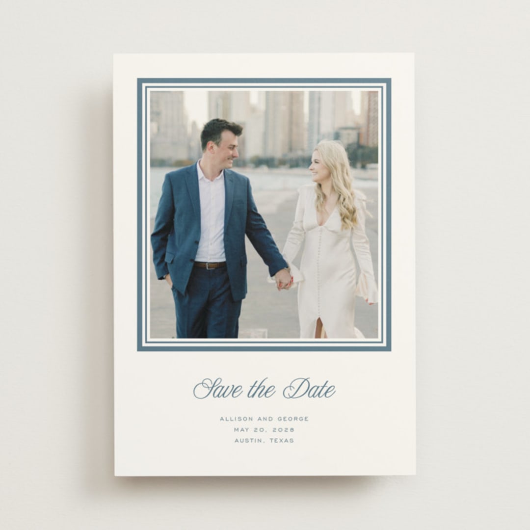 "Lauren" - Save the Dates in Winterberry by Blustery August - Front