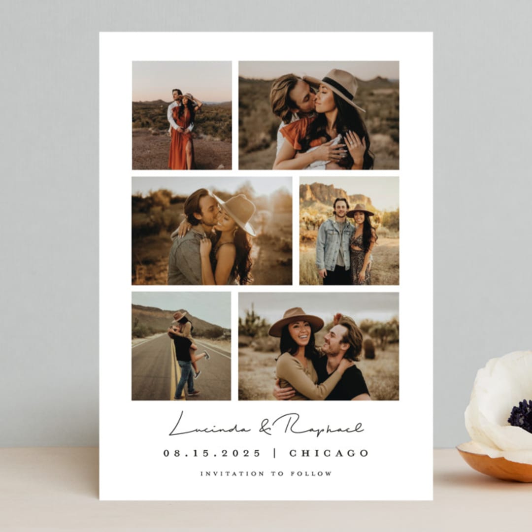 "Photo Album" - Save the Dates in Caviar by Juliana Zimmermann - Front