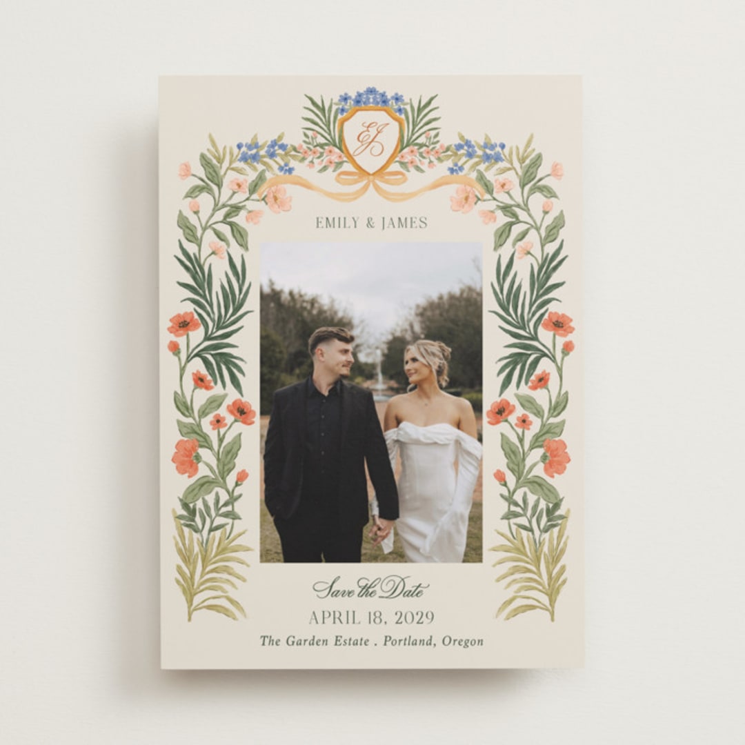 "Garden Heirloom" - Save the Dates in Garden by Elly - Front