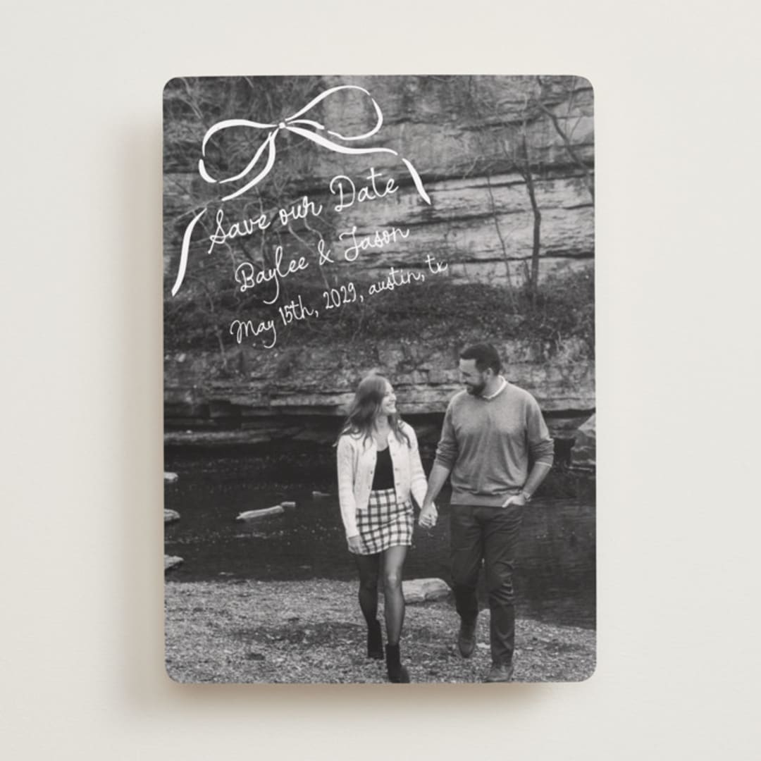 "Inkwoven" - Save the Dates in Pearl by Jelena Vuletic - Front