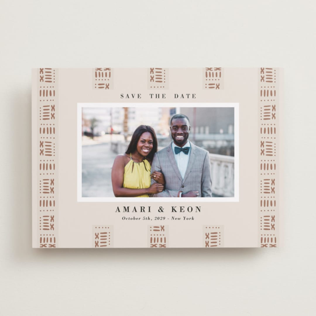 "Amari" - Save the Dates in Ivory by Oma N. Ramkhelawan - Front
