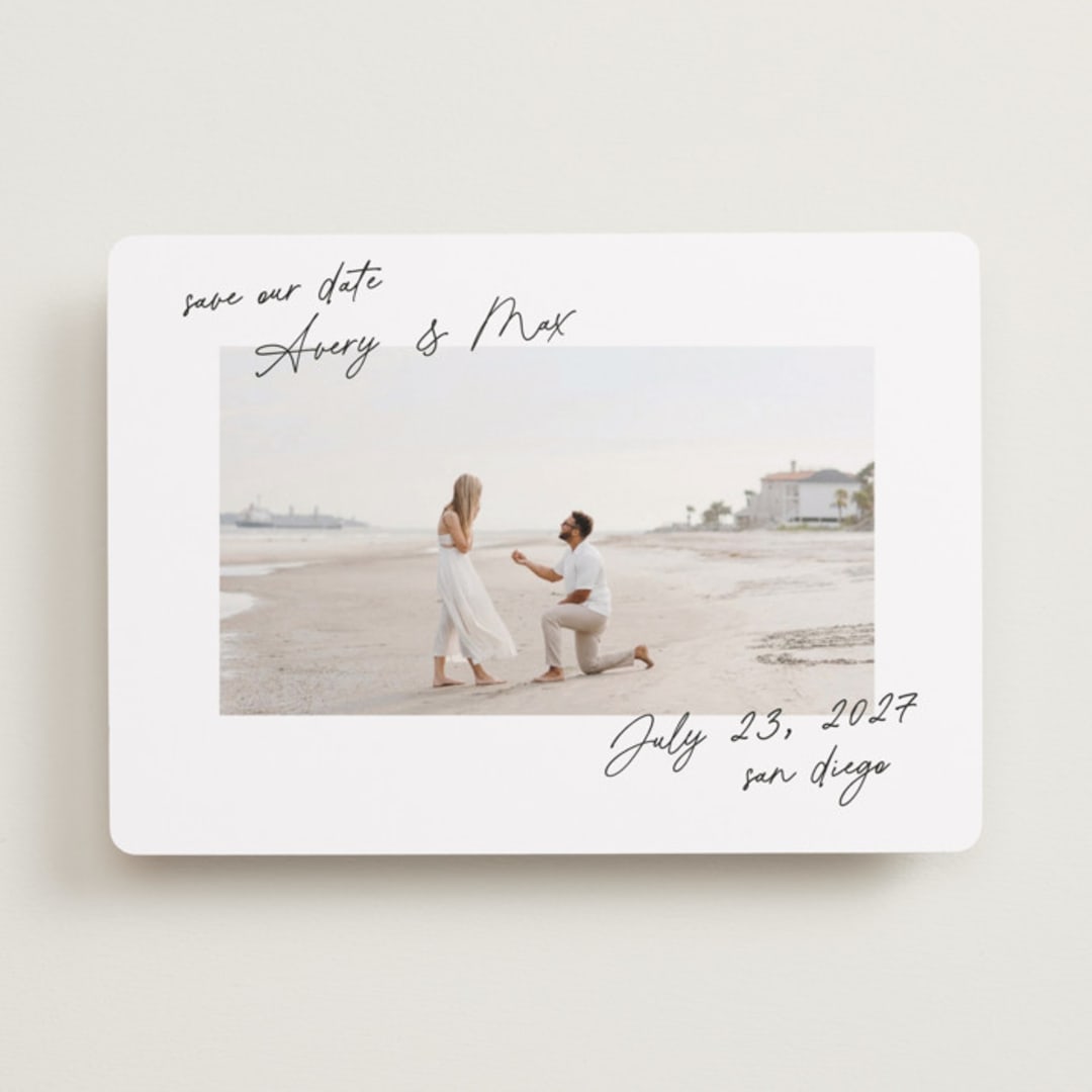 "Joyful Jot" - Save the Dates in Pearl by Lindsay Megahed - Front