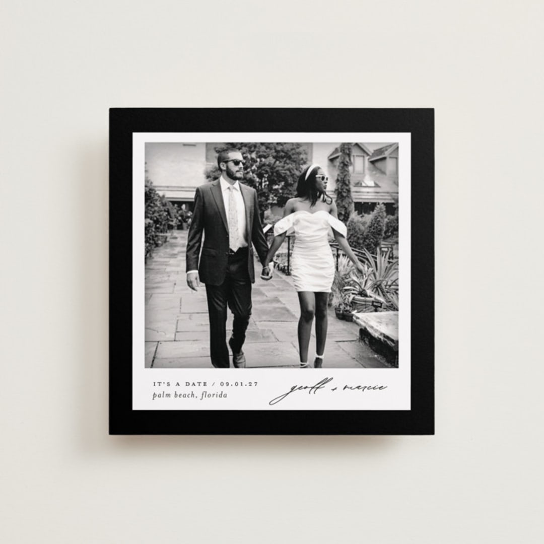 "In Frame" - Save the Dates in Pearl by Christie Garcia - Front