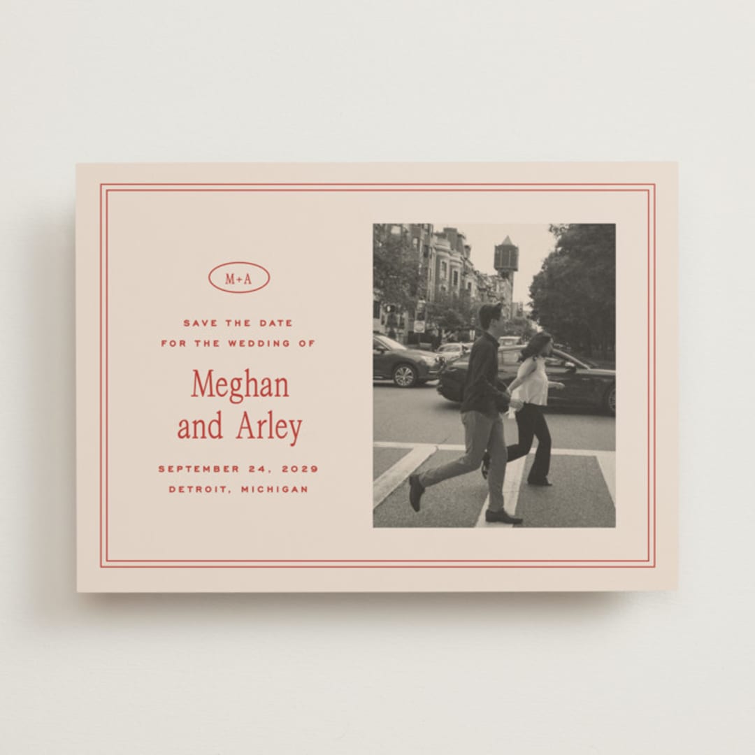 "cherry" - Save the Dates in Cherry by Ellen Schlegelmilch - Front