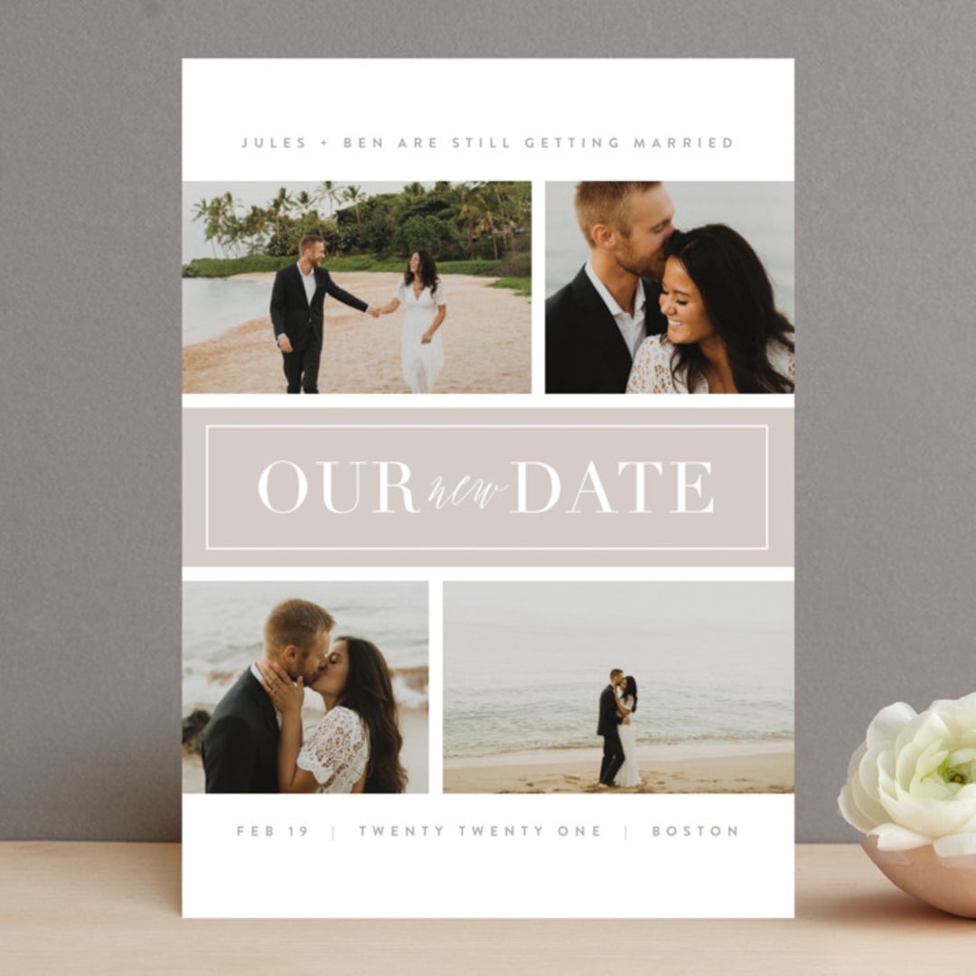"Banner Day" - Save the Dates in Fawn by Kristie Kern - Front