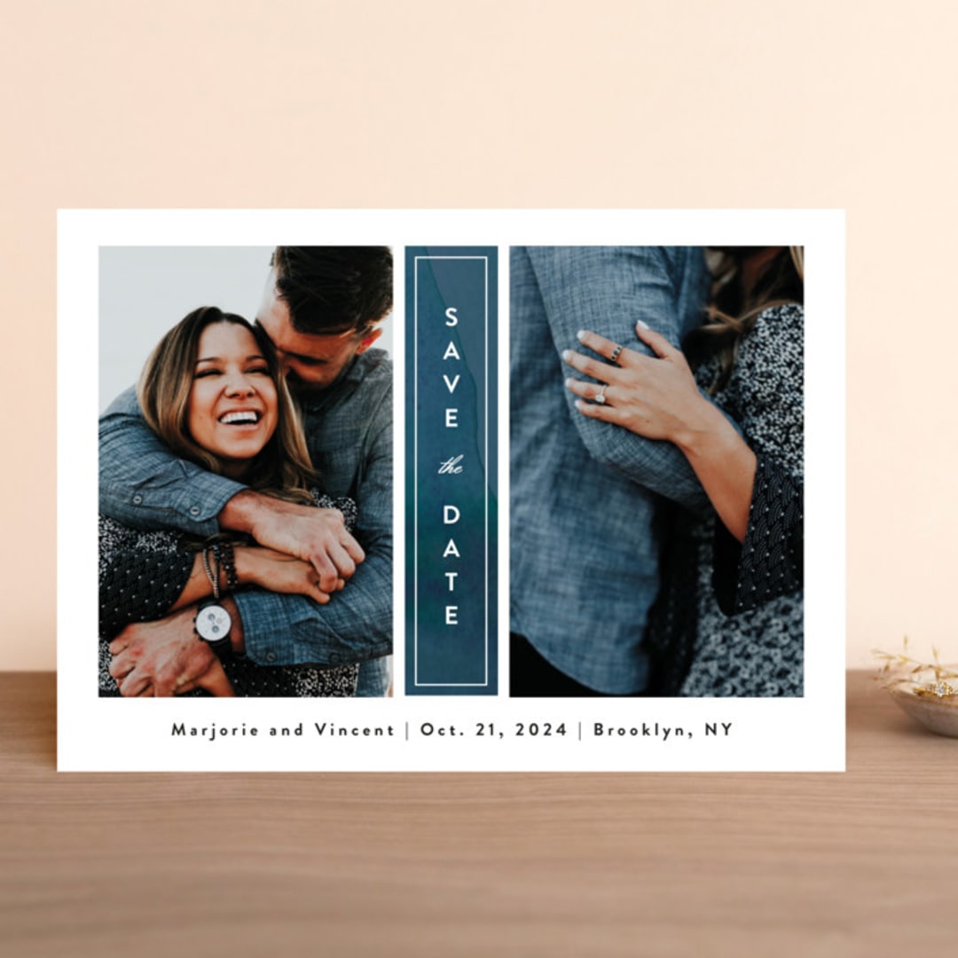 "Romantic Columns" - Save the Dates in Dusty by Jessica Ogden - Front