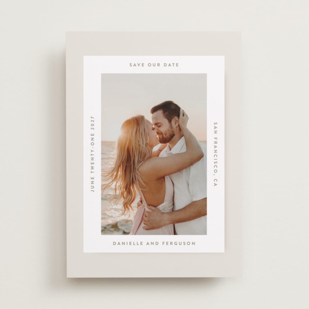 "Horizonte" - Save the Dates in Ivory by Tamara Hilje - Front