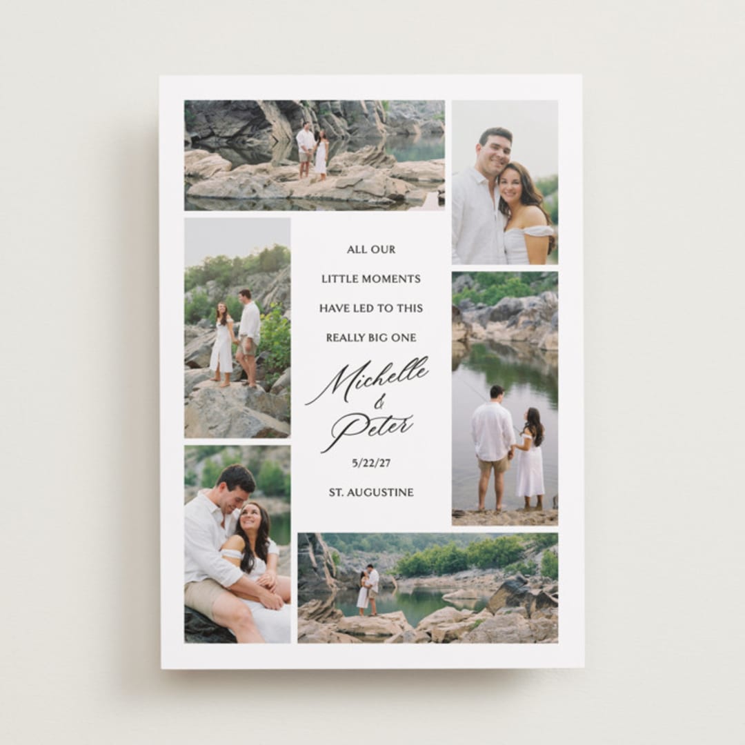"Little Moments Big Date" - Save the Dates in Pearl by Kelsey Mucci - Front
