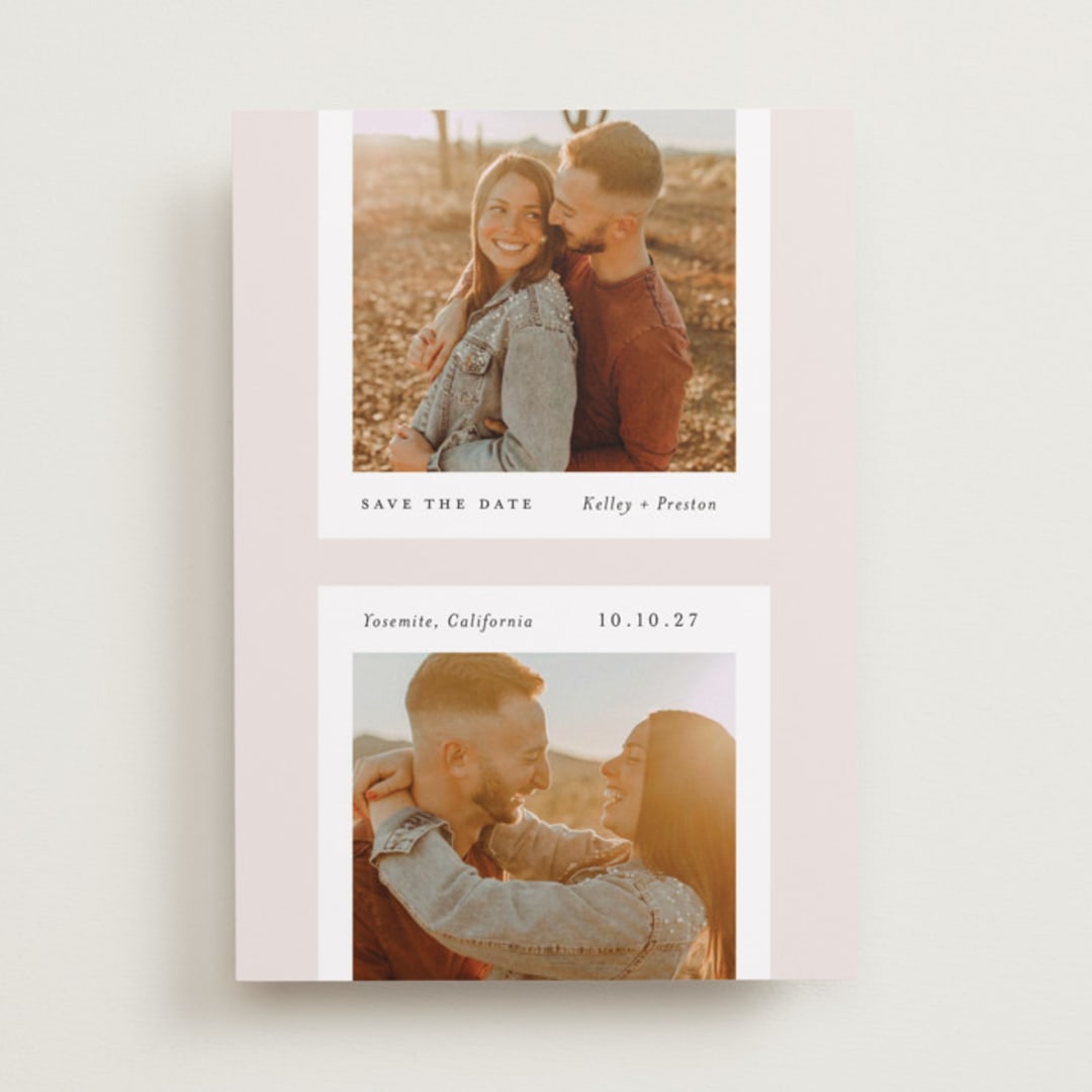 "Notecard" - Save the Dates in Sandstone by Paper Raven Co. - Front