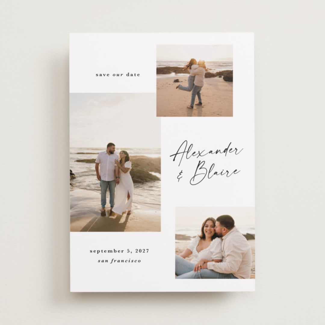 "Bondi" - Save the Dates in Onyx by Kate Ahn - Front