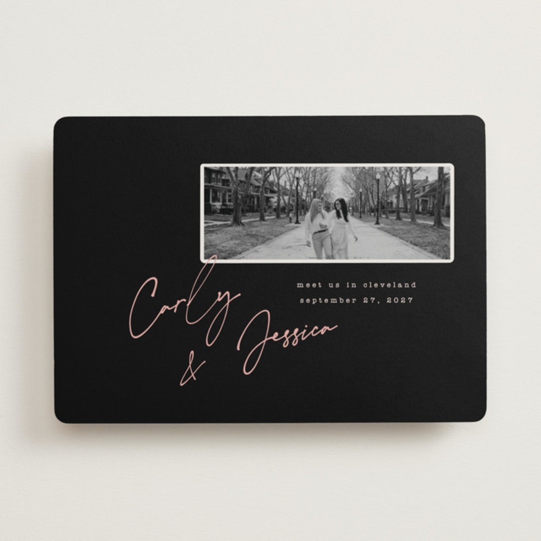 "Album Cover" - Save the Dates in Noir by Merian - Front