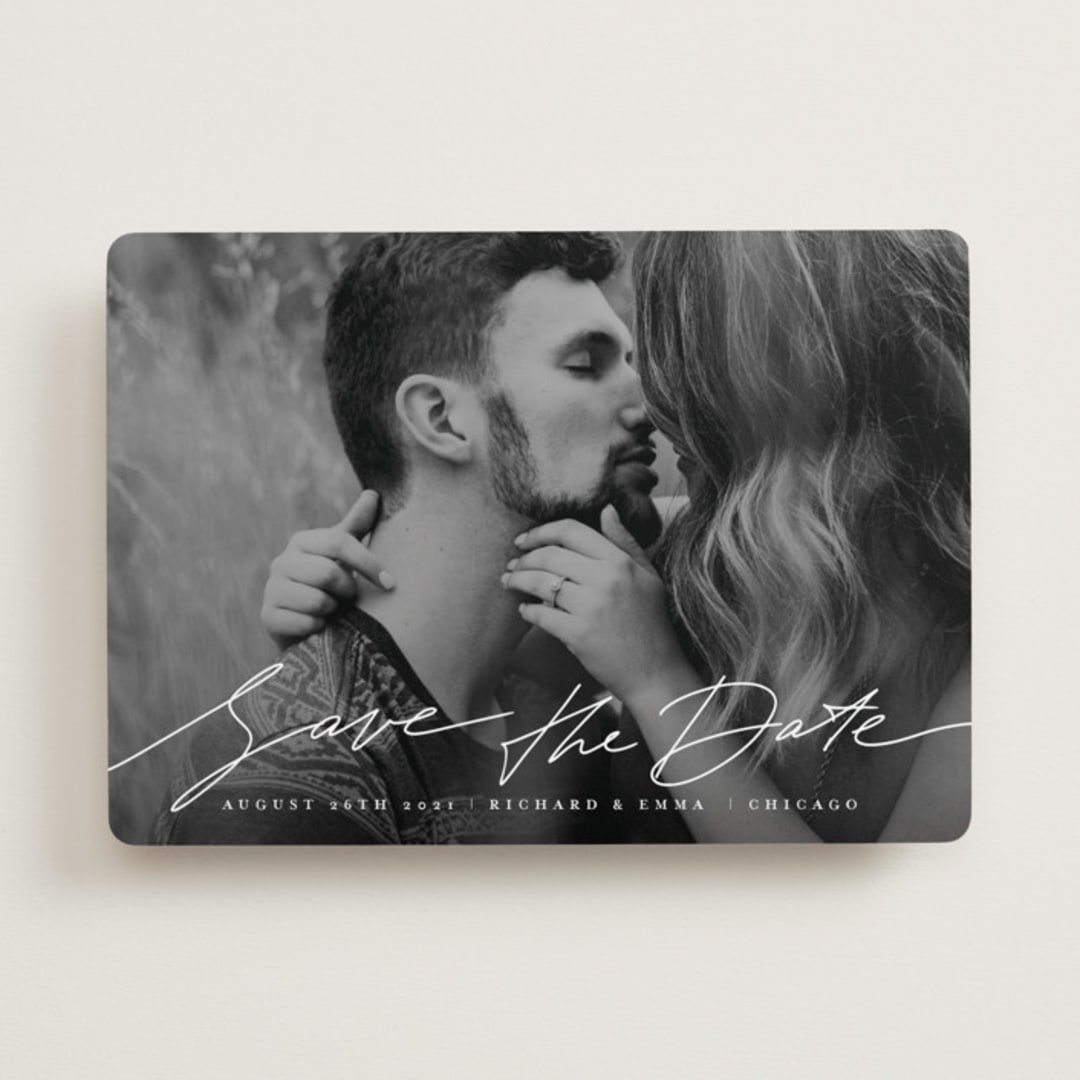 "Elegant Lines" - Save the Dates in Cotton by Anastasia Makarova - Front