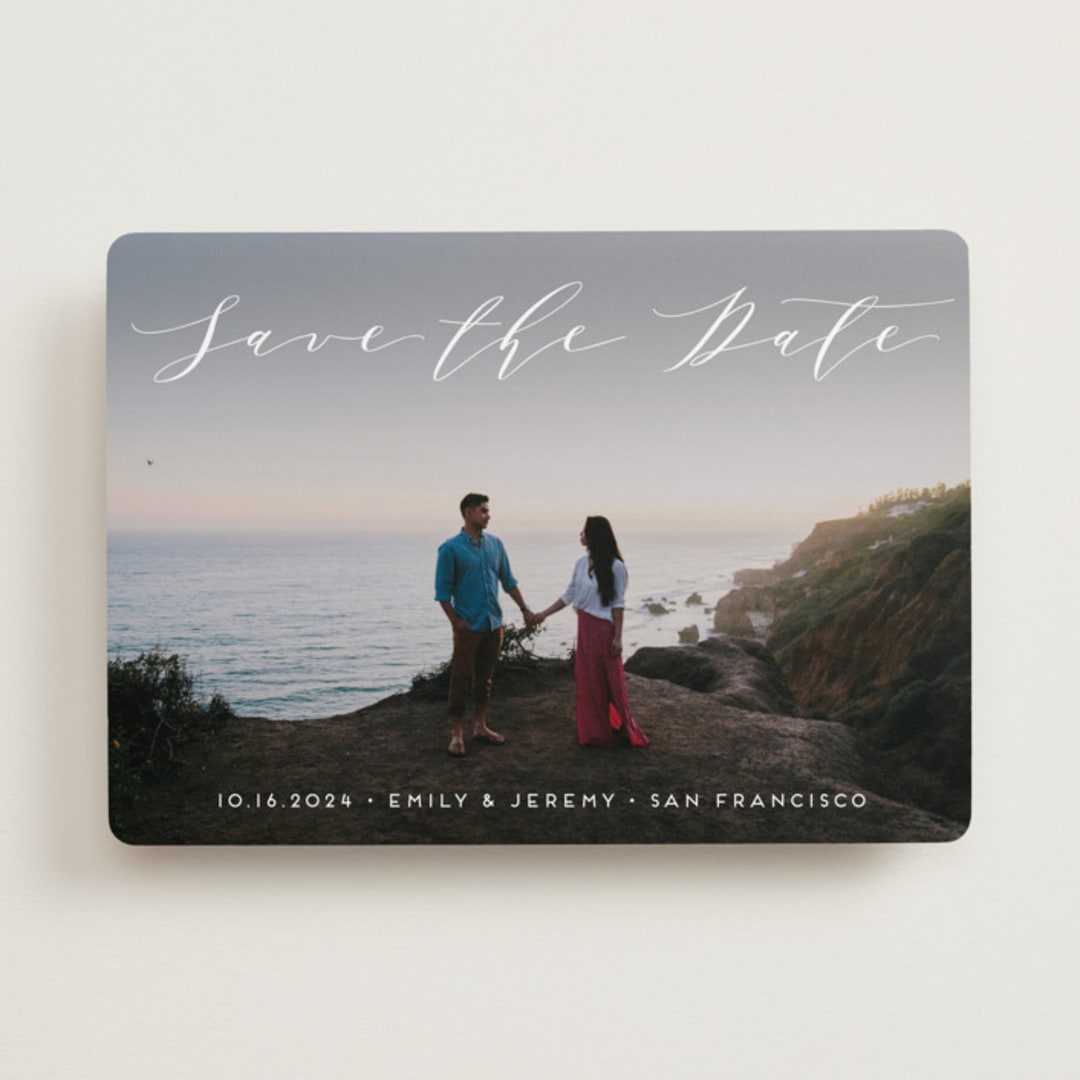 "Modern Elegance" - Save the Dates in Snow by Alexandra Dzh - Front