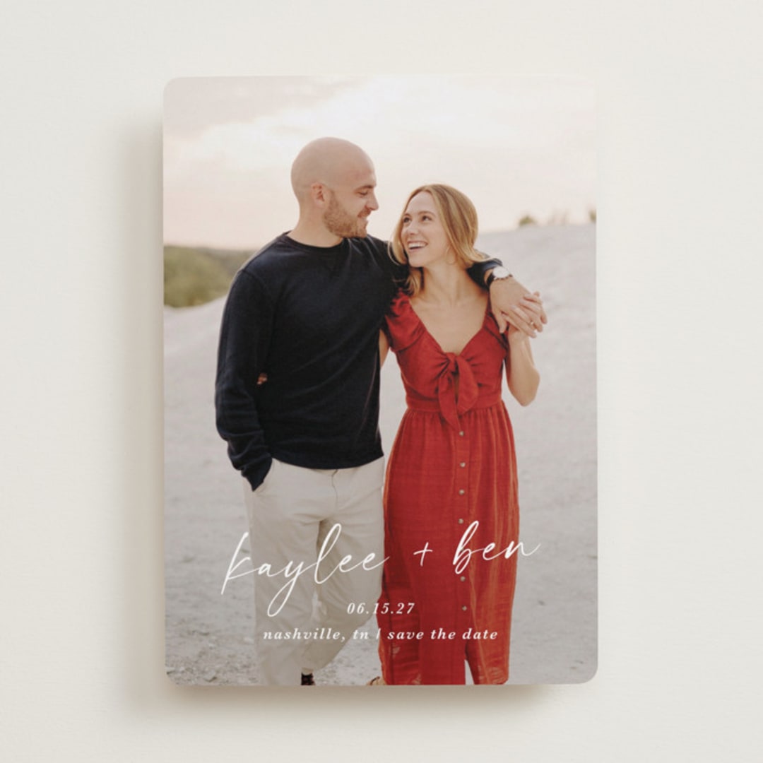 "Lovely" - Save the Dates in Snow by Sarah Curry - Front