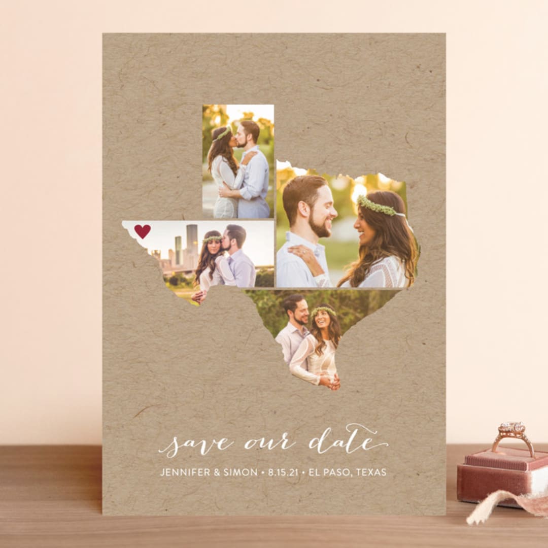 "Texas Love Location" - Save the Dates in Kraft by Heather Buchma - Front