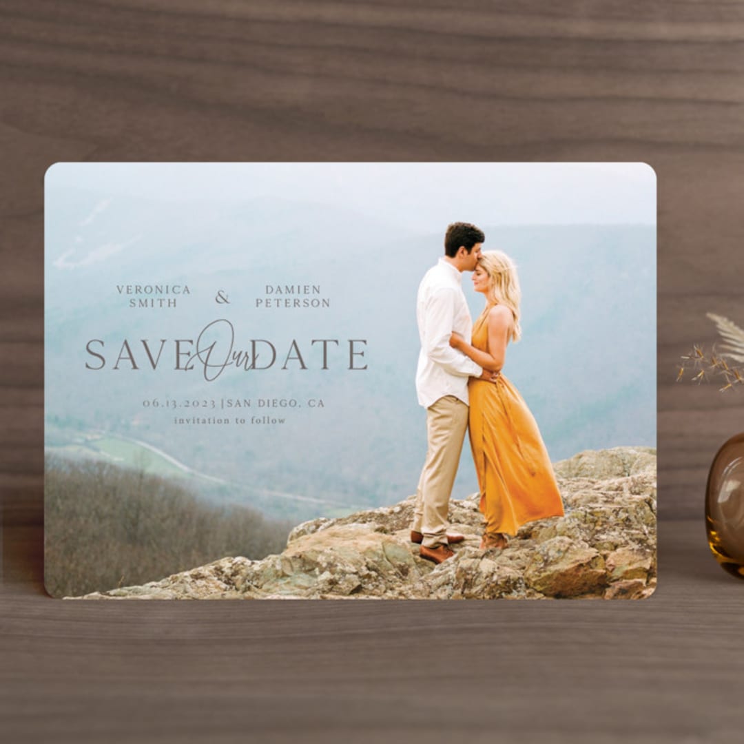 "Like a Movie" - Save the Dates in Sand by Alice Carmen - Front