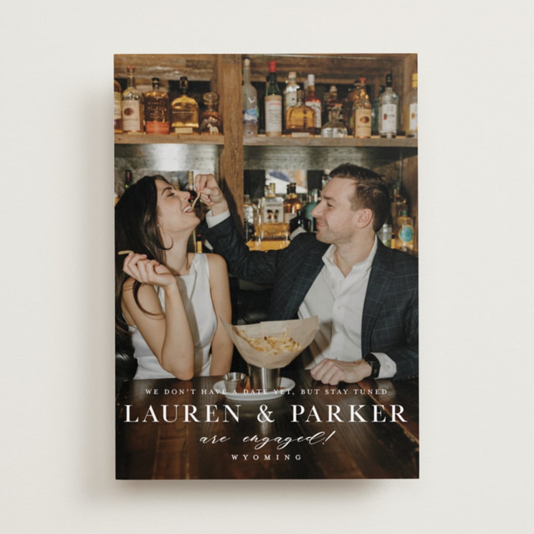"Classic Touch" - Save the Dates in Pearl by Oscar and Emma - Karly Depew - Front