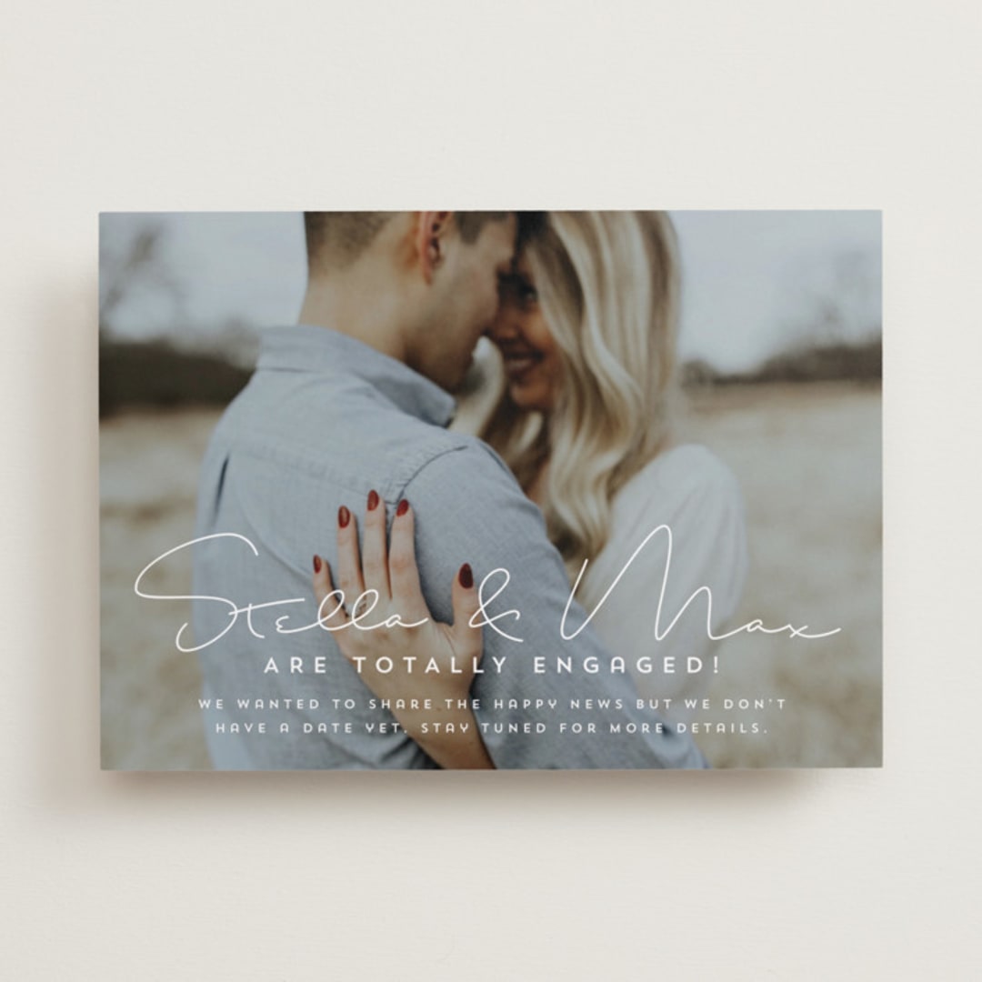 "totally in love" - Save the Dates in Cotton by Lori James - Front