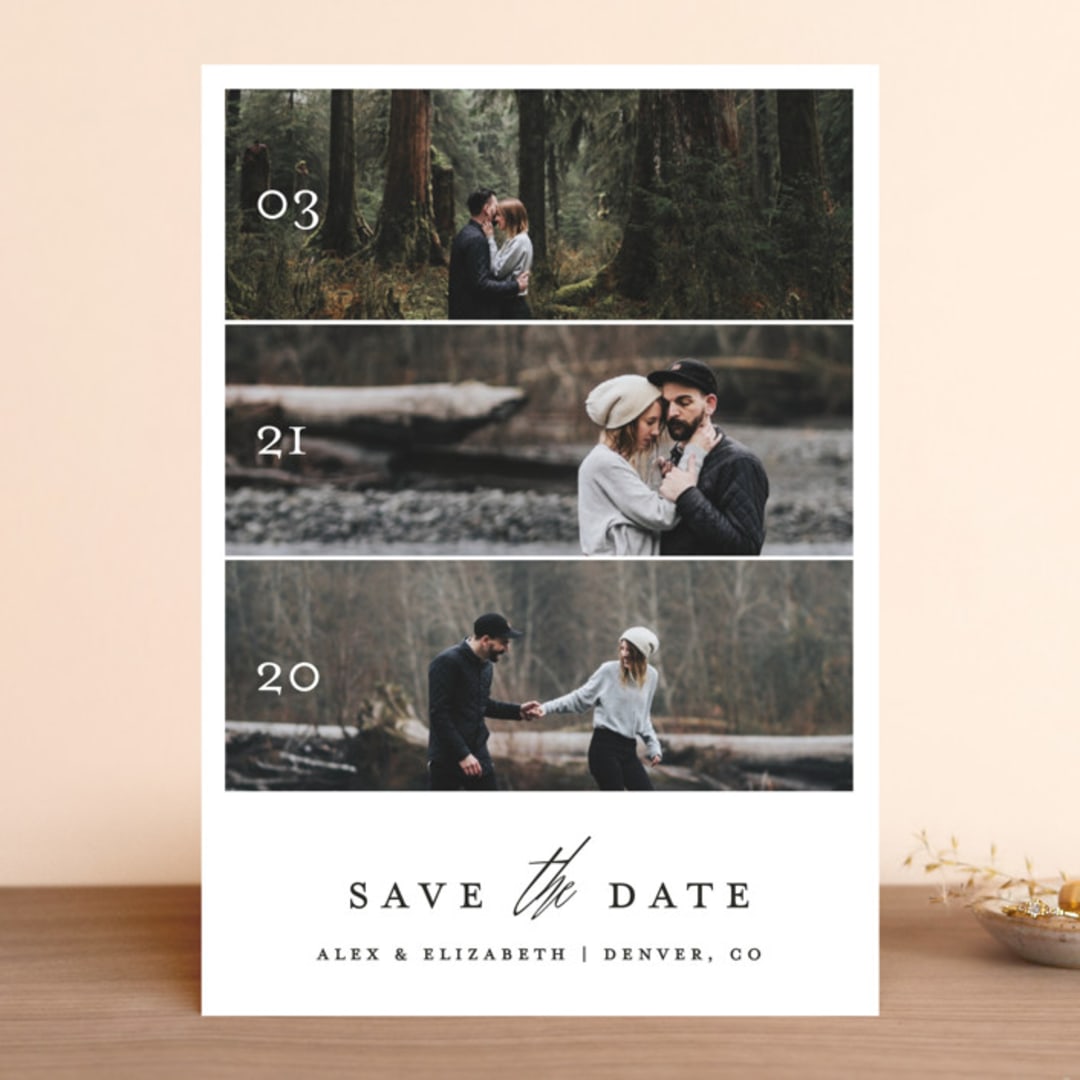 "Triptych Love" - Save the Dates in Silk by Becca Thongkham - Front