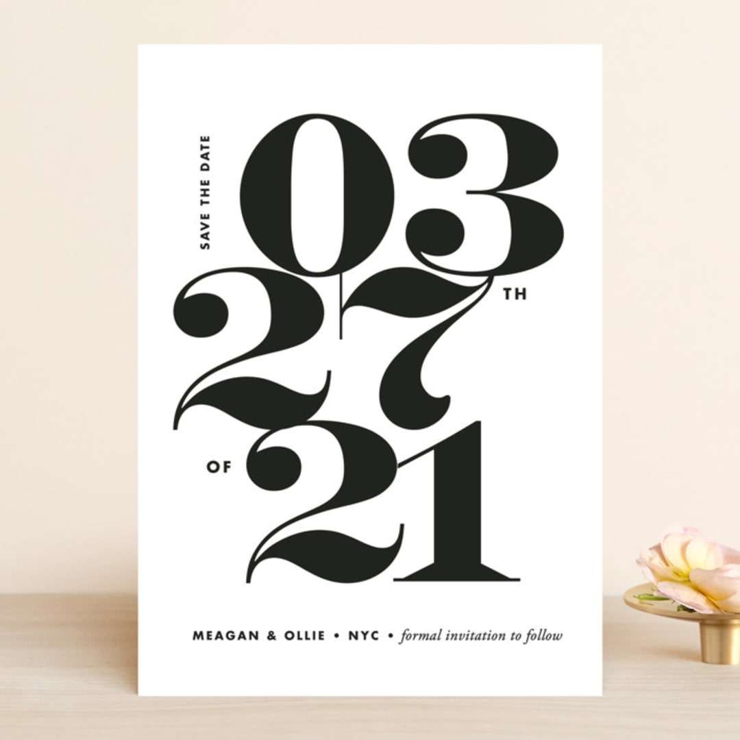 "A Date to Remember" - Save the Dates in Noir by Brooke Chandler - Front