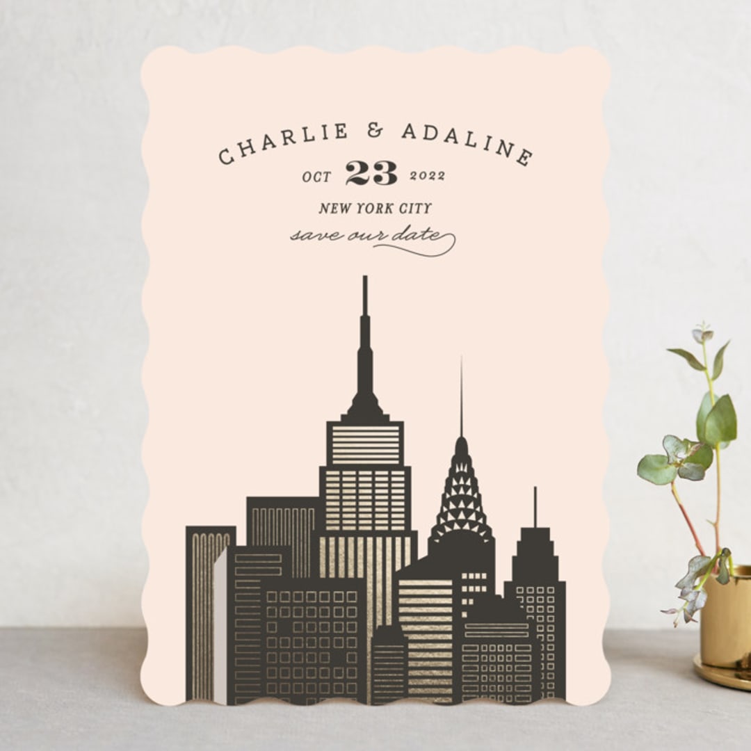 "Amalfi - New York City" - Save the Dates in Flamingo by chocomocacino - Front