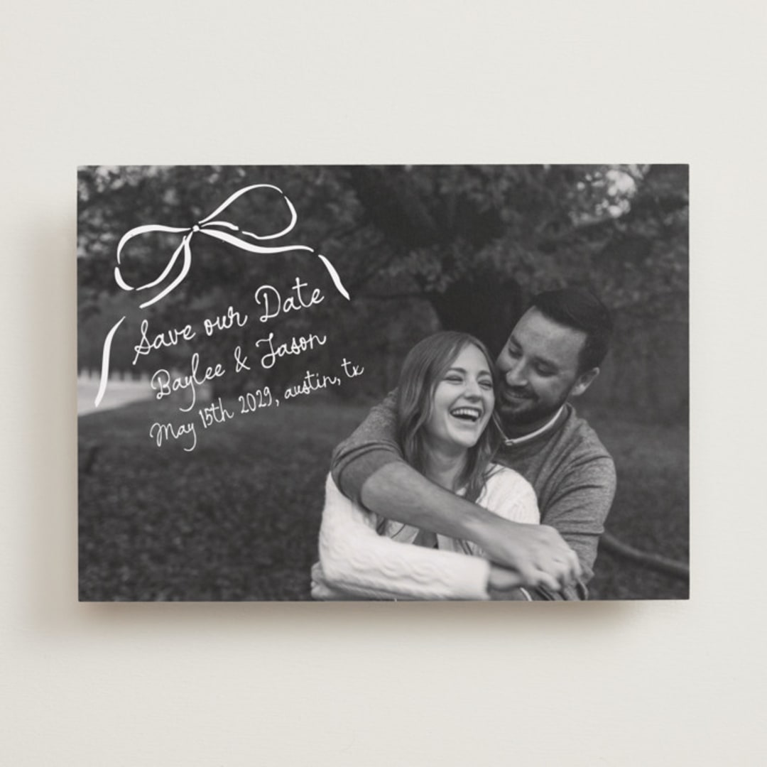 "Inkwoven" - Save the Dates in Pearl by Jelena Vuletic - Front