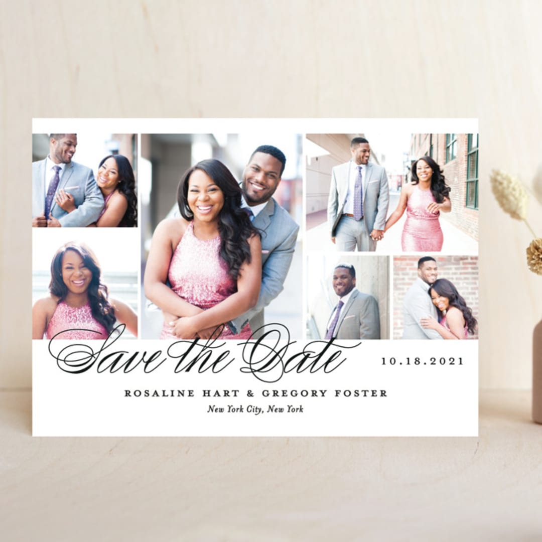 "Photo Block" - Save the Dates in Cloud by Jill Means - Front