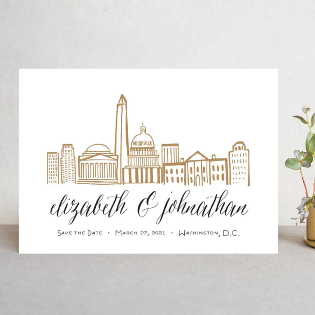 "Skyline - Washington DC" - Save the Dates in Gold Coast by Abby Munn - Front