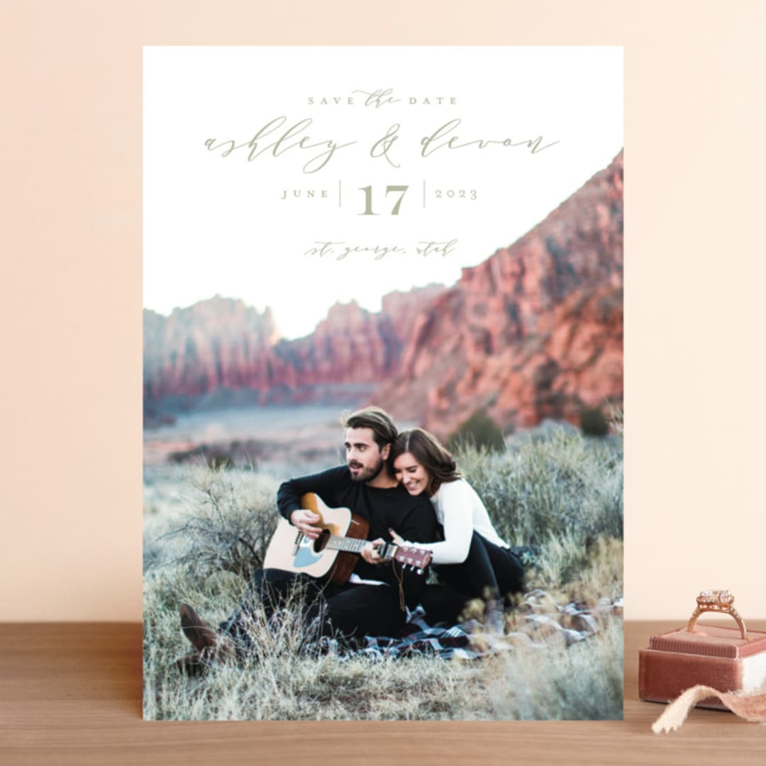 "Serenade" - Save the Dates in Sage by Eric Clegg - Front