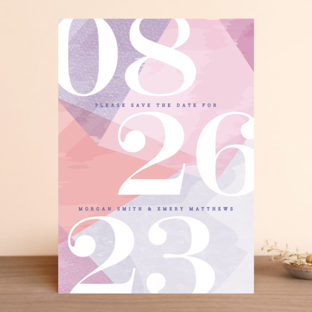 "wash of color" - Save the Dates in Lilac by Karidy Walker - Front