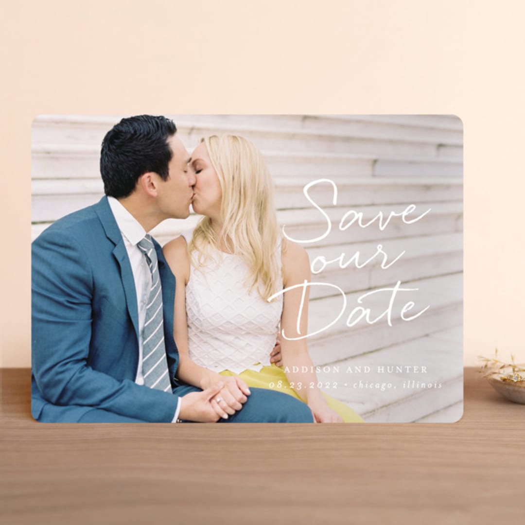 "Scripted Note" - Save the Dates in Snow by Lehan Veenker - Front