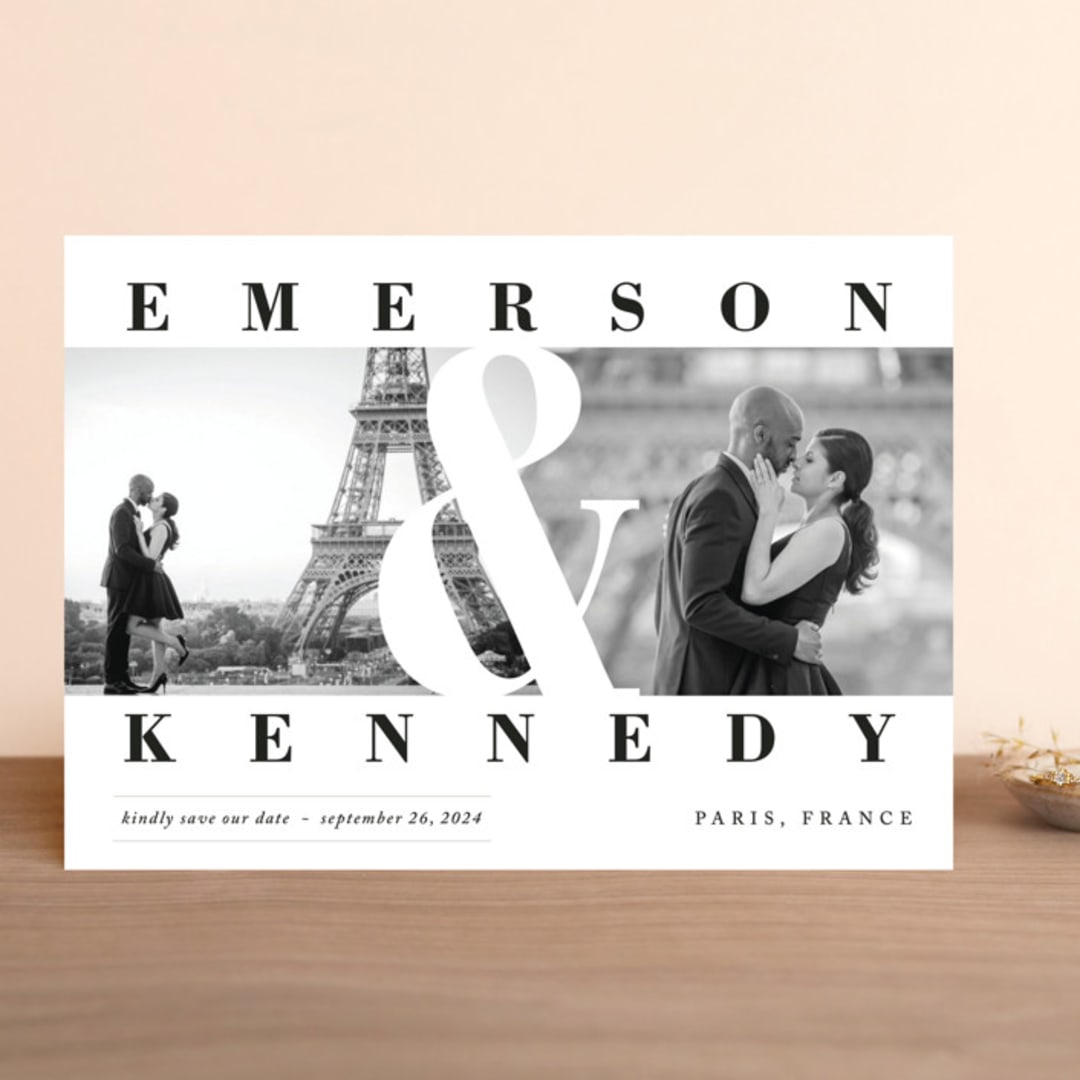 "Timeless" - Save the Dates in Diamond by Playground Prints - Front