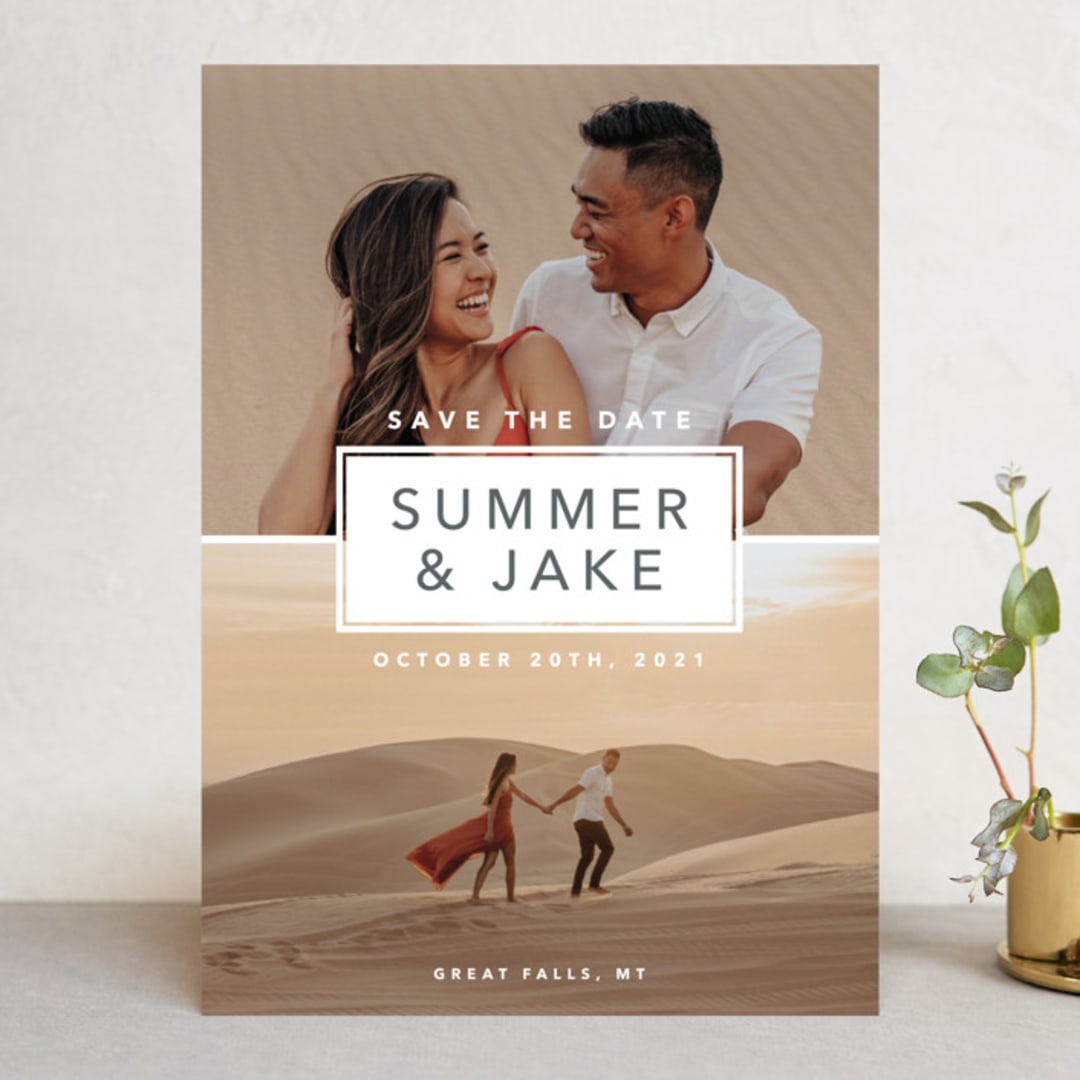 "Summer Love" - Save the Dates in Slate by Laura Hamm - Front