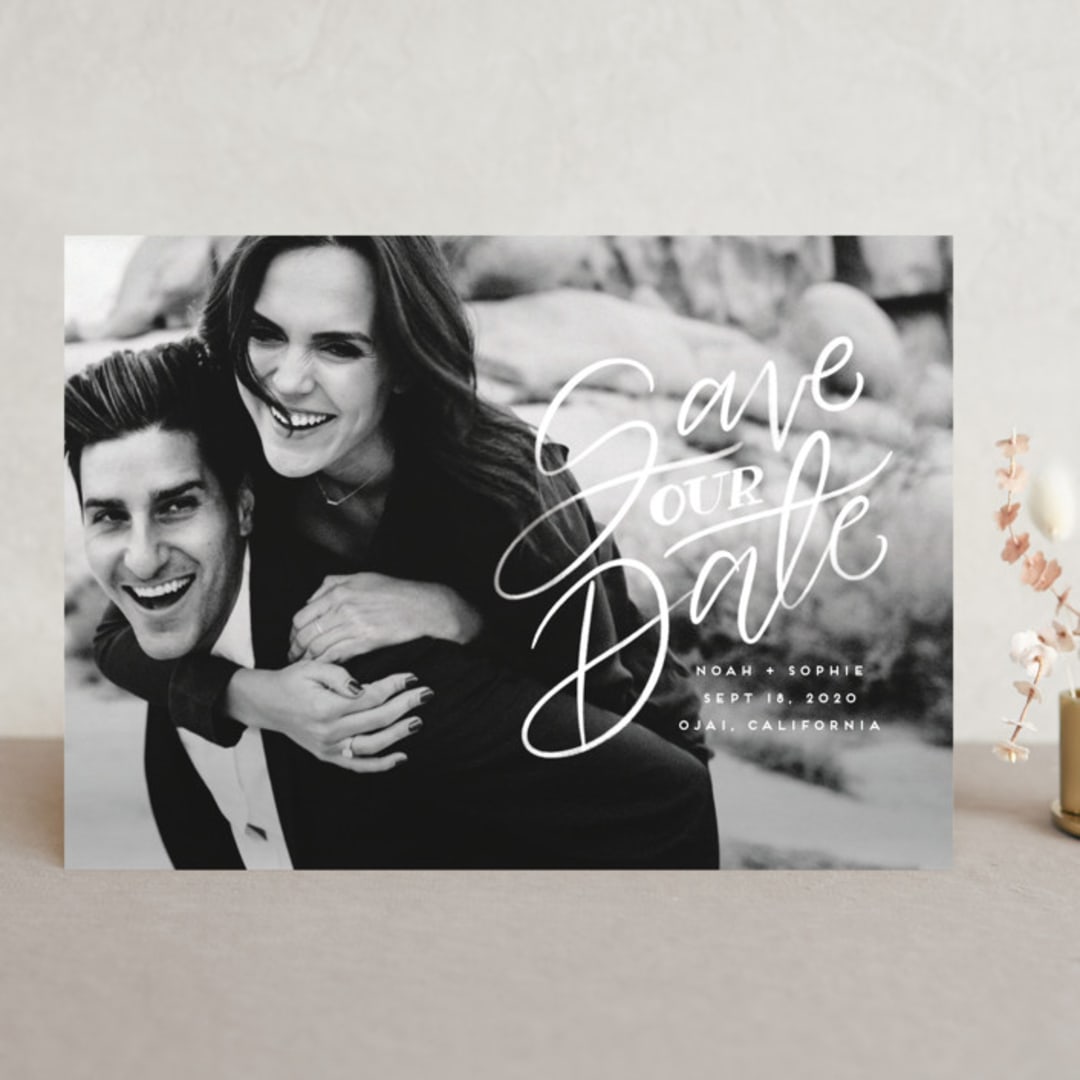 "Written with Love" - Save the Dates in Quartz by Leah Bisch - Front