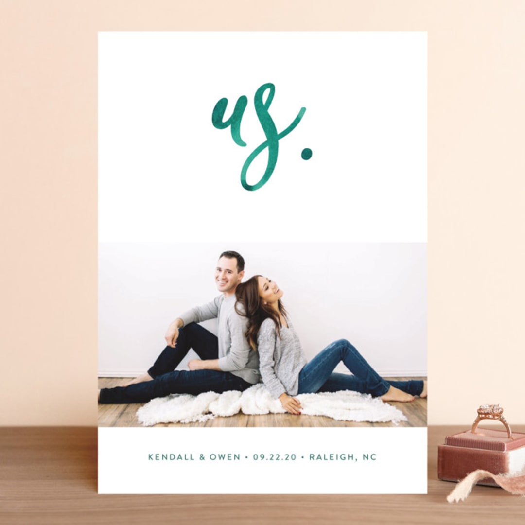 "Simply Us" - Save the Dates in Forest by Jessica Maslyn - Front