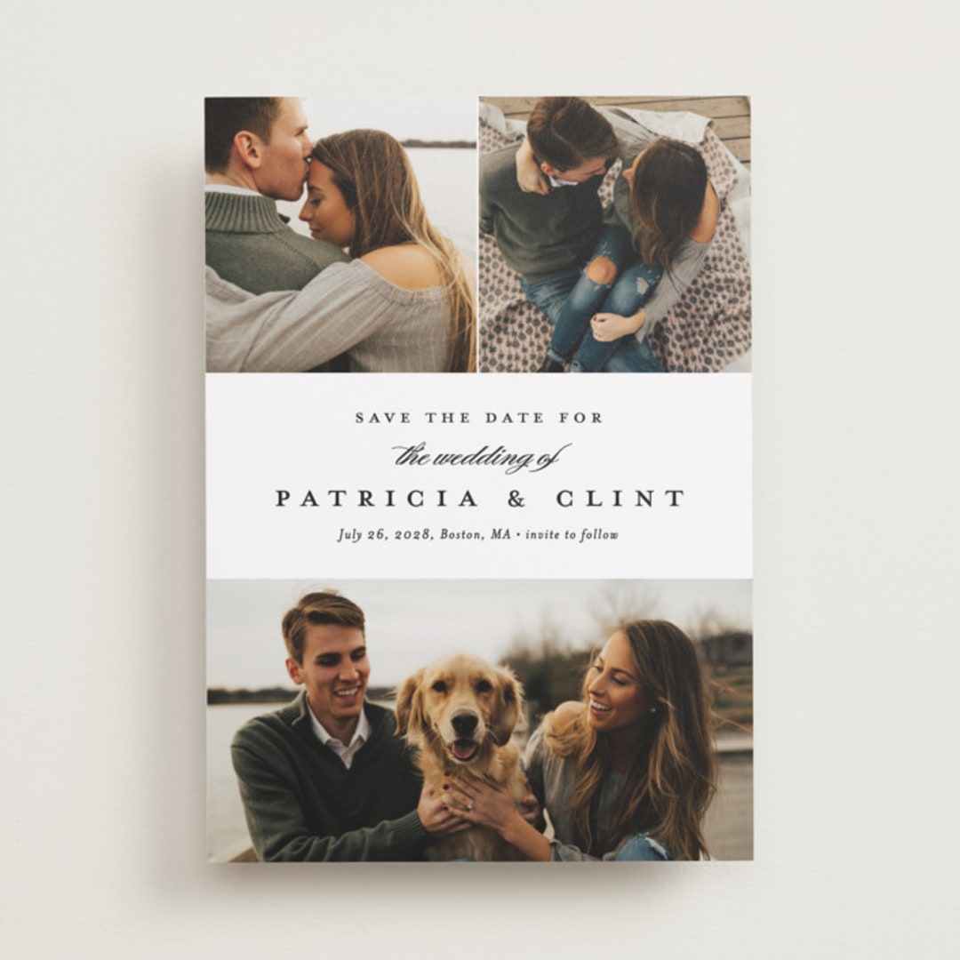 "Classic Trio" - Save the Dates in Icicle by Stacey Meacham - Front