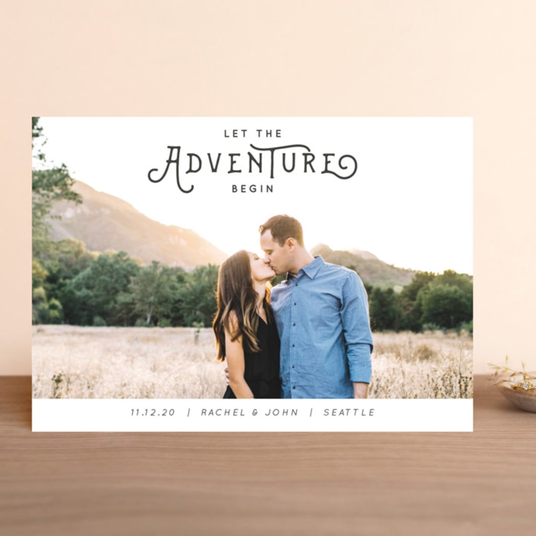 "The Adventure" - Save the Dates in Slate by Kasia Labocki - Front