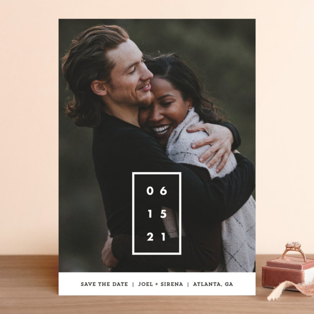 "Cherished Date" - Save the Dates in Pearl by Chryssi Tsoupanarias - Front