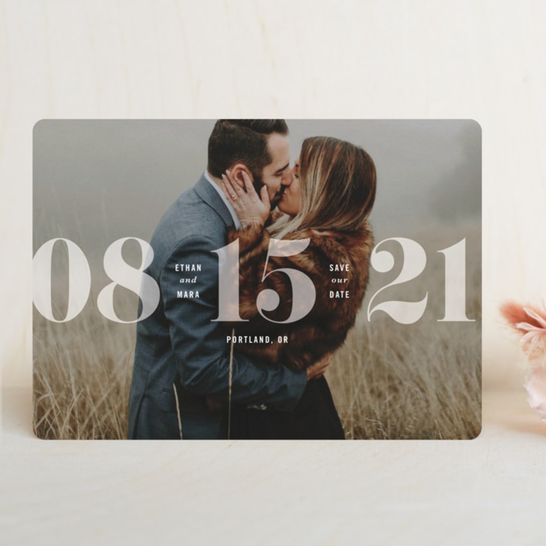 "All About that Date" - Save the Dates in Opal by Hooray Creative - Front