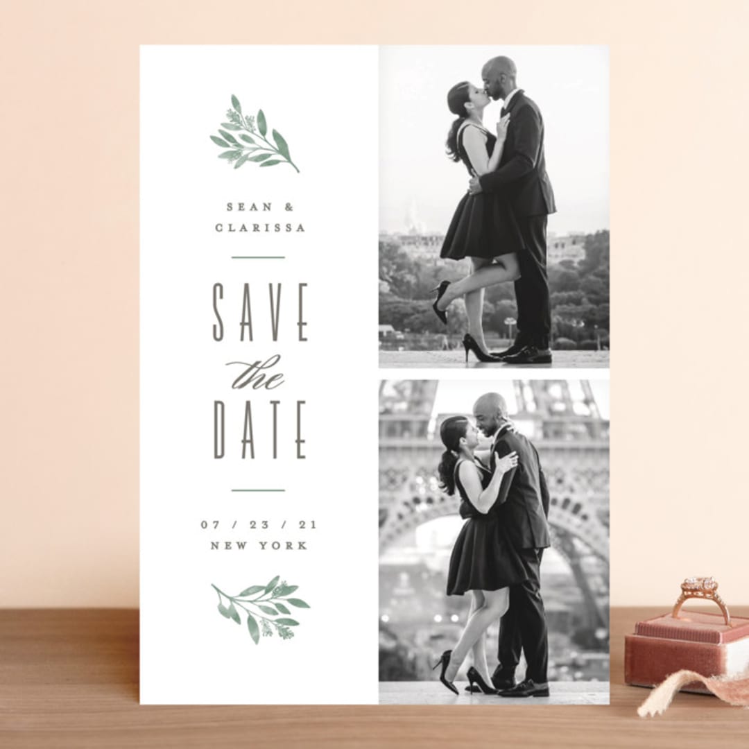 "botanica" - Save the Dates in Sage by Hooray Creative - Front