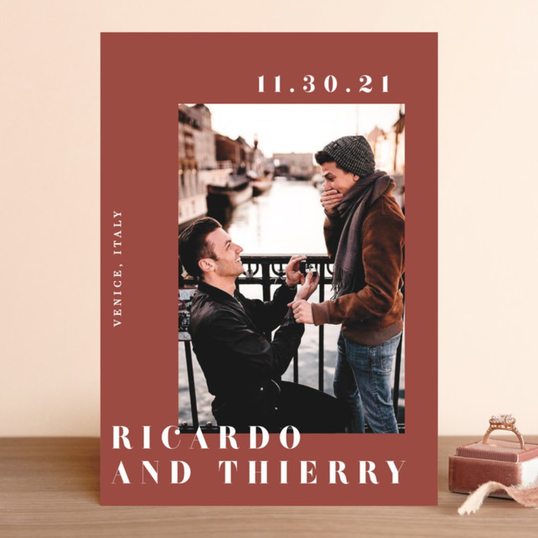 "Our Names" - Save the Dates in Rust by Kanika Mathur - Front