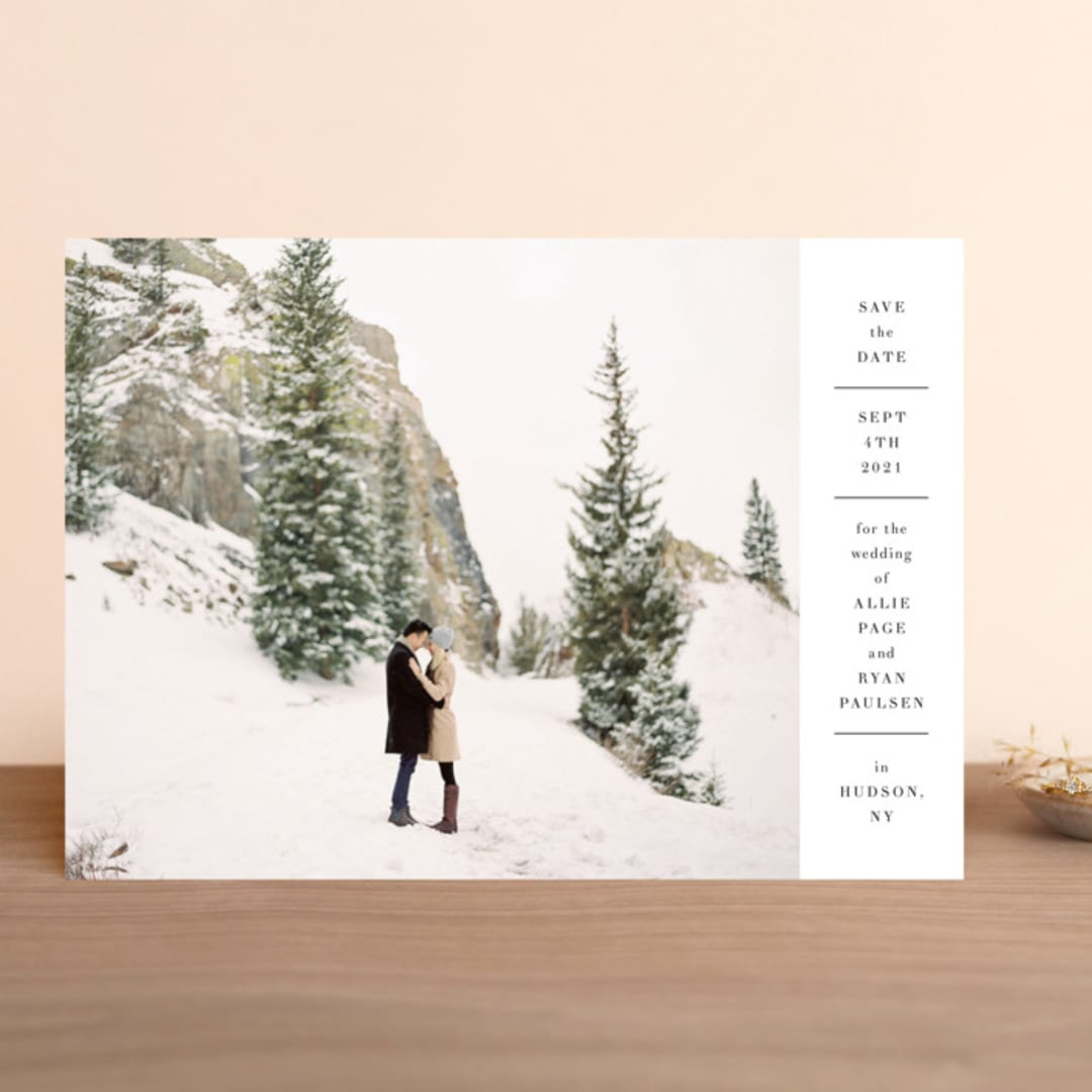 "Hudson" - Save the Dates in Snow by Megan Davis - Front