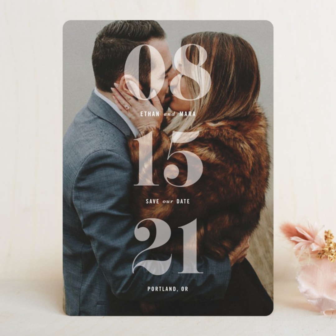 "All About that Date" - Save the Dates in Opal by Hooray Creative - Front