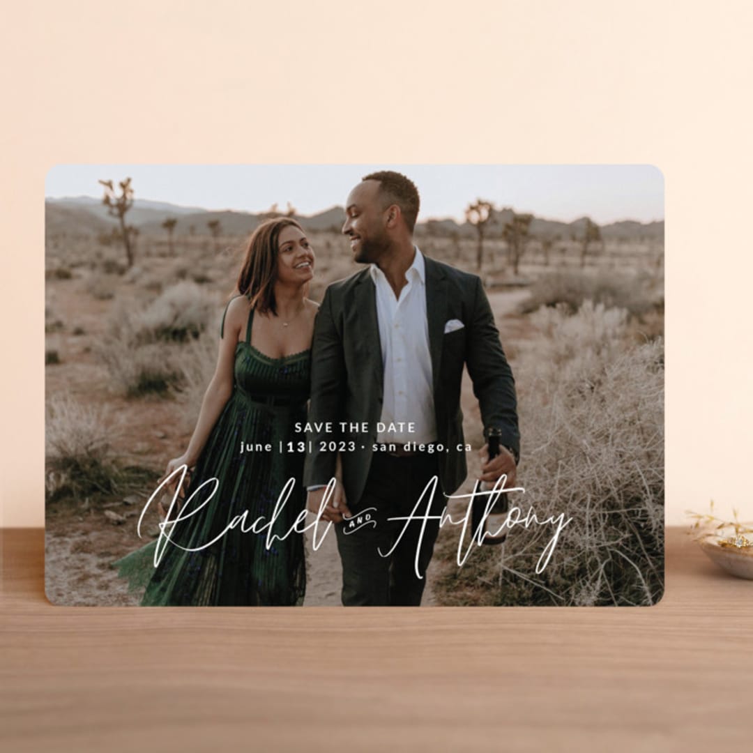 "Growing Love" - Save the Dates in Dahlia by Alice Carmen - Front