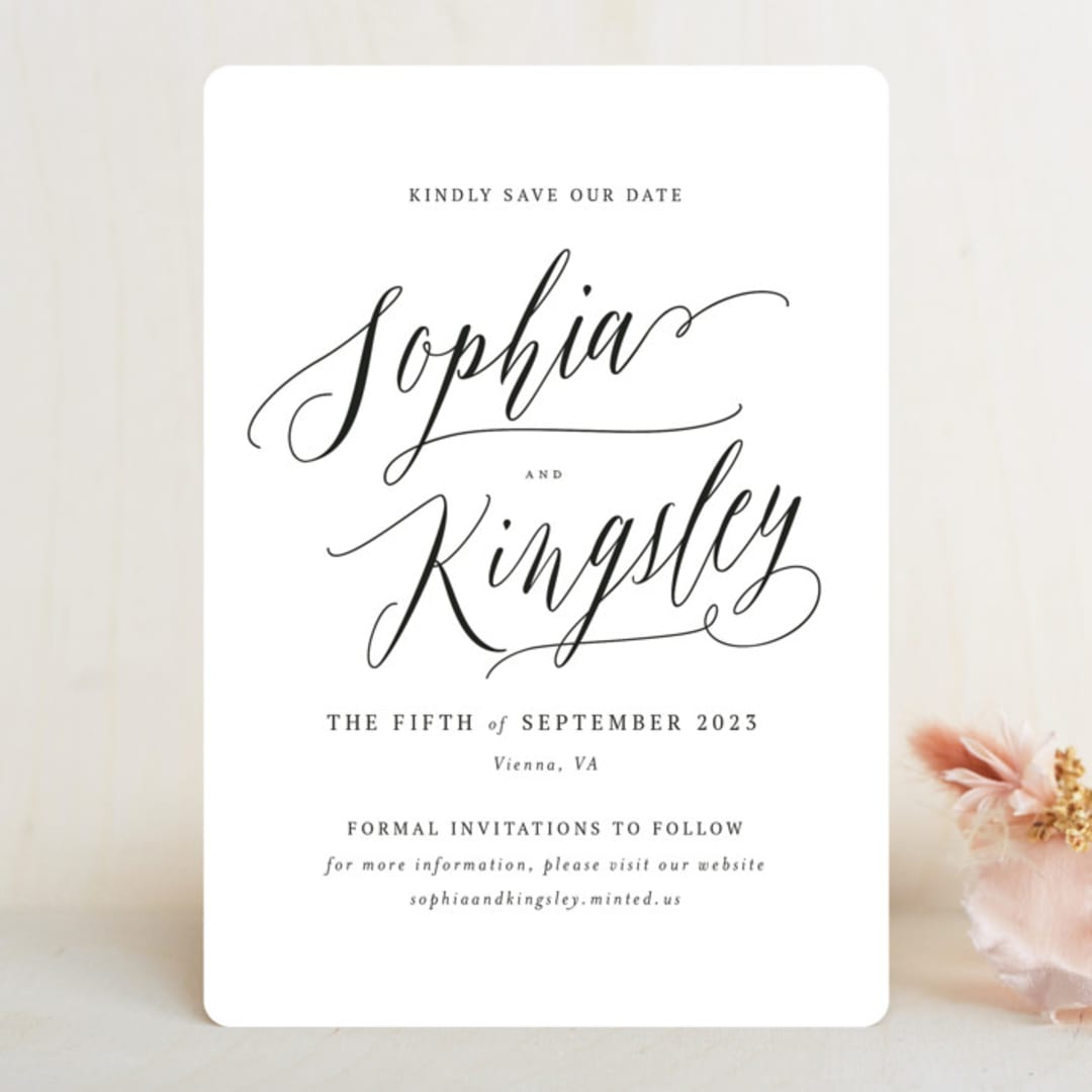 "Nothing Compares To You" - Save the Dates in Cream by Design Lotus - Front